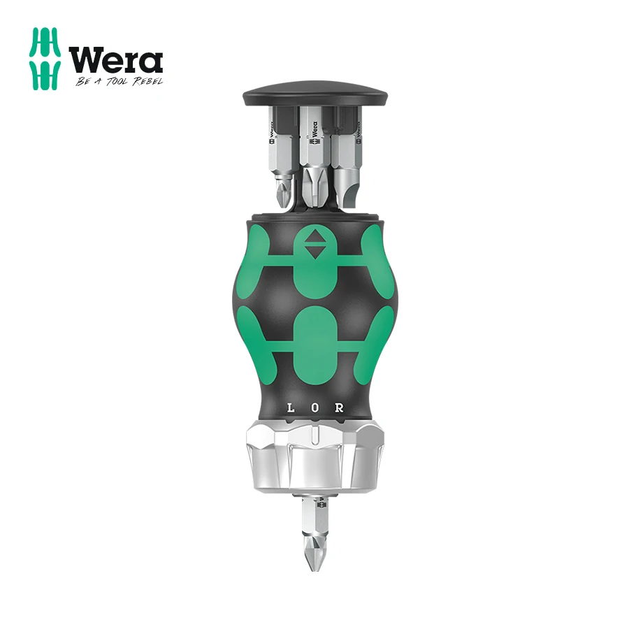 

WERA Mini Integrated Portable Ratchet Short Handle Screwdriver 1/4" Bit with Strong Permanent Magnet Captive NO.05008883001