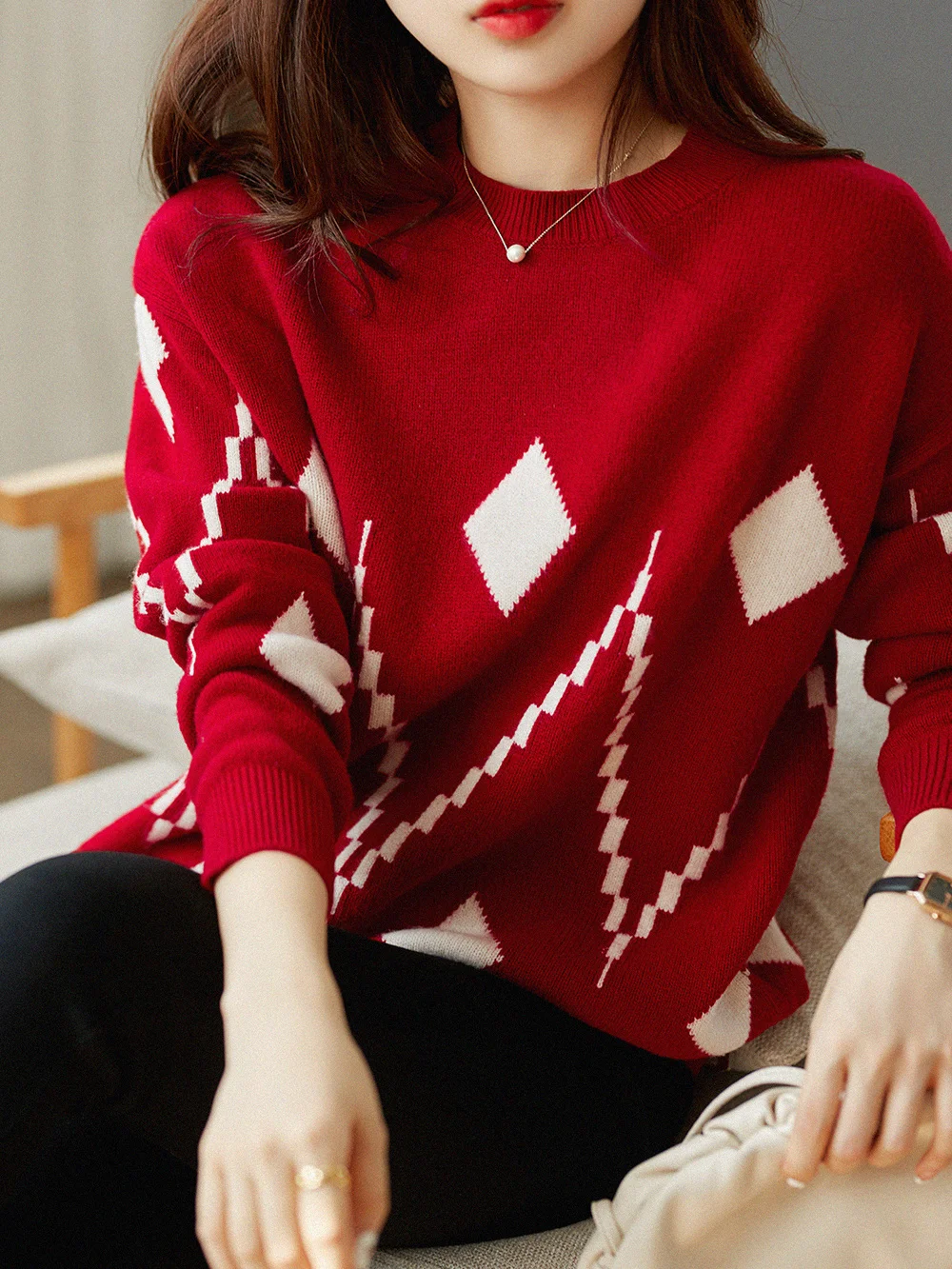 سترة نسائية فضفاضة مستديرة Ne Knitwear Summer ort Sve Street Sle بقصة ضيقة كاجوال أنيقة للشابات