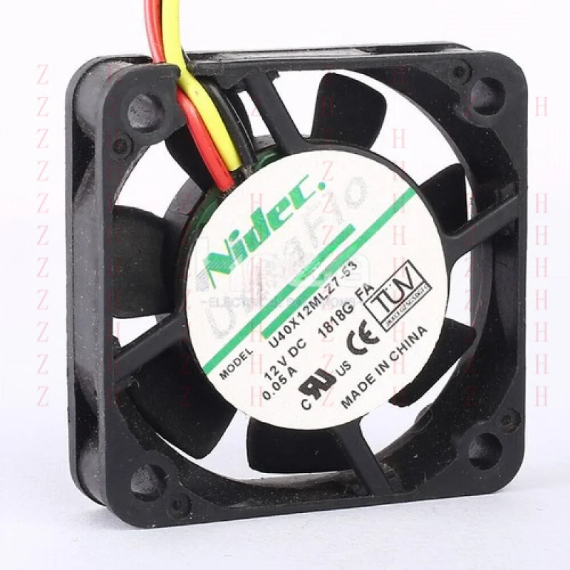 zzzzzzz  FOR  Nidec U40X12MLZ7-53 4010 DC 12V 0.05A 40*40*10MM 3 Wire Silent Cooling Fan