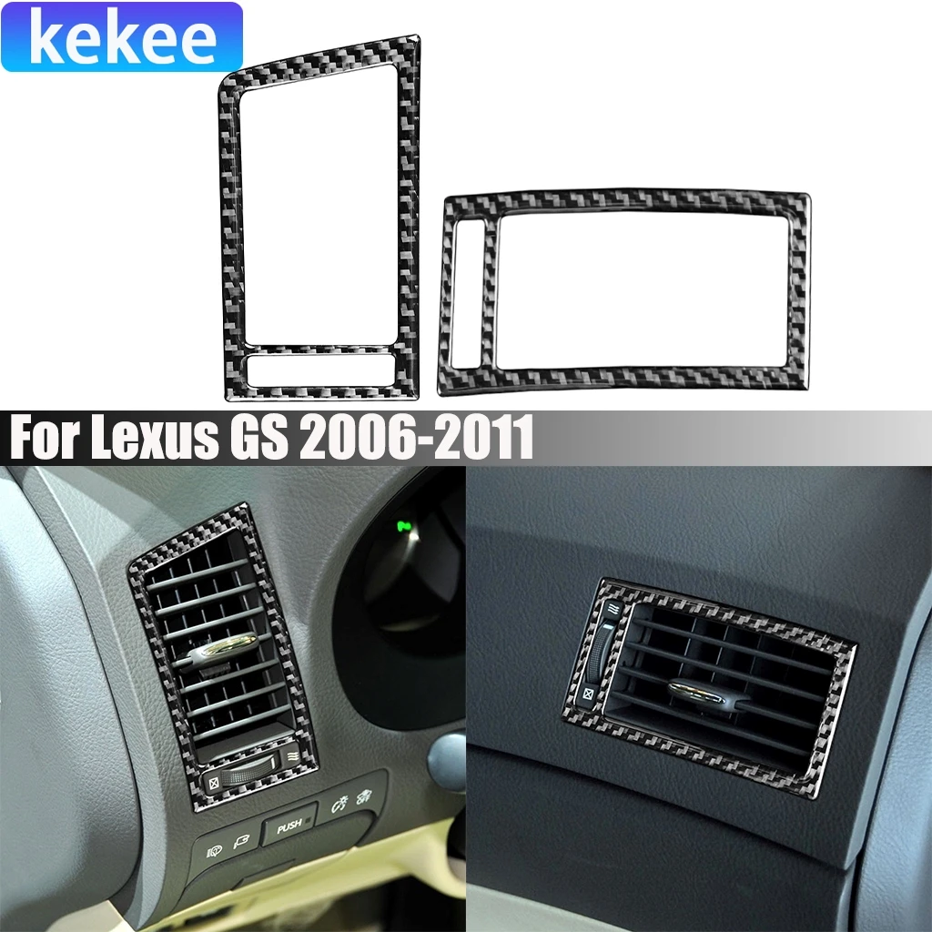 

Автомобильные аксессуары из углеродного волокна, приборная панель, боковое вентиляционное отверстие, модифицированная внутренняя накладка, наклейка для Lexus GS 2006 2007 2008 2009-2011