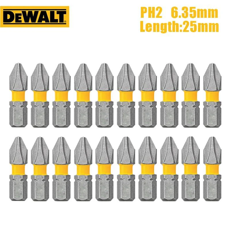 DeWalt-電気ドライバー,インパクト25mm,強力な磁気ドリルヘッド,高硬度,木工ドリルビット,エンボス加工用,2