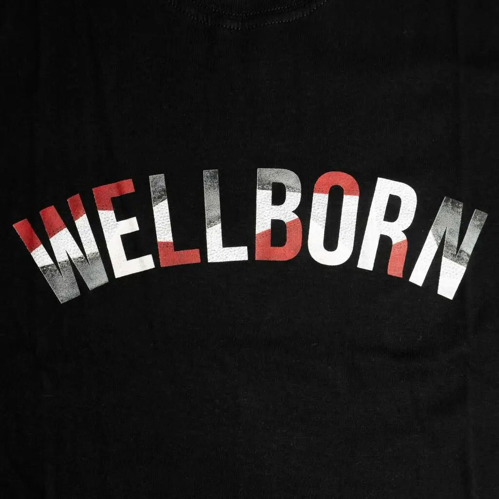 ウェルボーンオーバーサイズTシャツ、シンプルウェルタイプシカゴブラック、20年代