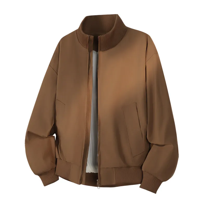 2026 New Arrival Men's Loose Fit Bomber Jacket Casual Windproof Streetwear Coat