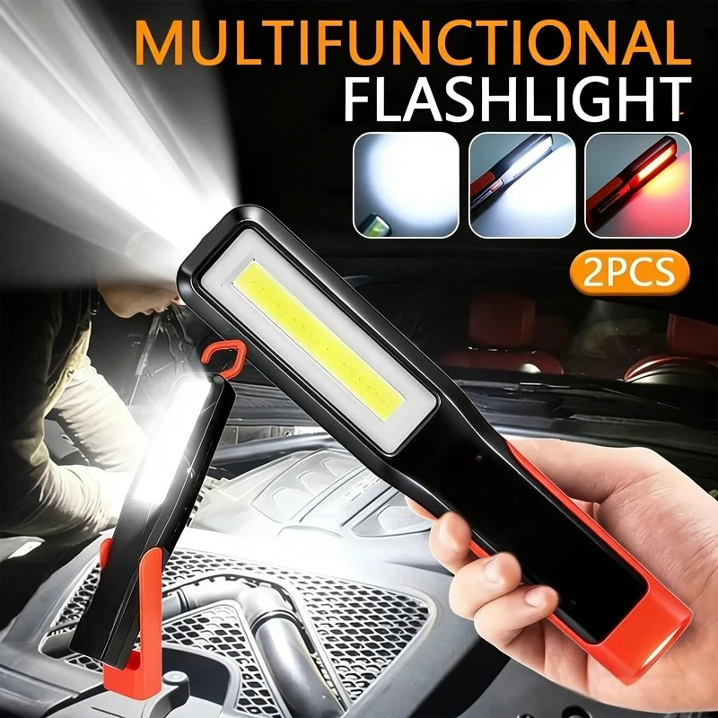 Multifunktionale COB-LED-Taschenlampe, tragbare magnetische Arbeitsleuchte, Laterne, USB wiederaufladbar, Notfall-Reparatur-Camping-Taschenlampe