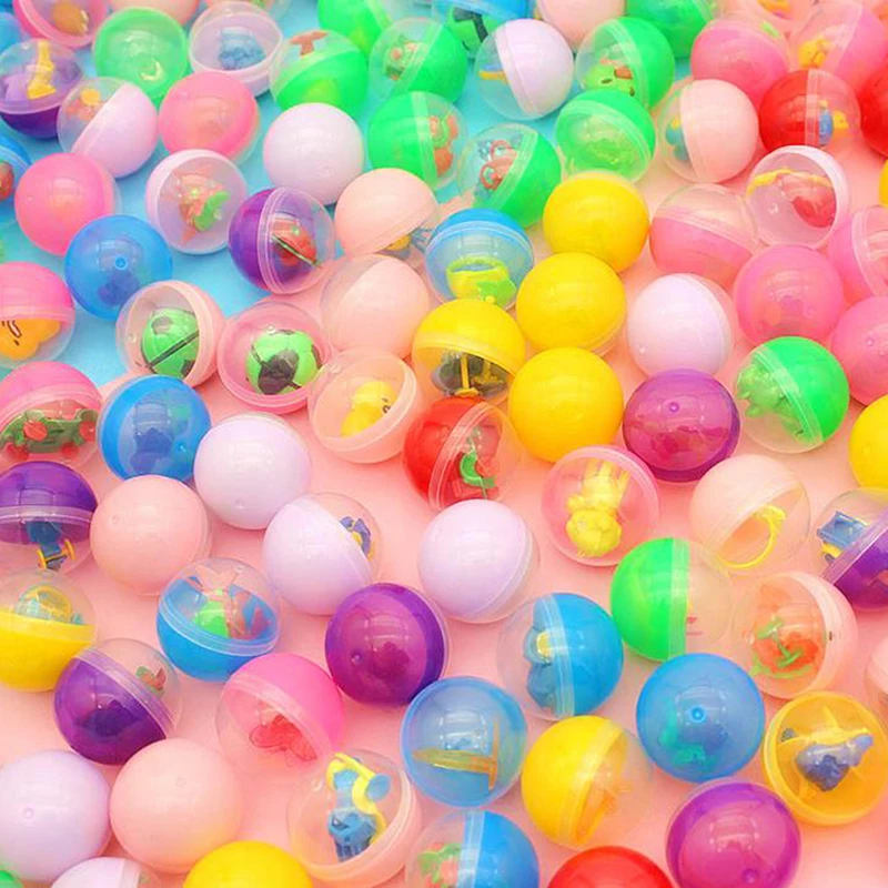 

10Pcs/pack Plastic Surprise Ball Capsules Toy with Inside Different Figure Toys