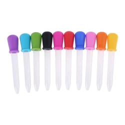 10 Pieces Pipettes Silicone and Plastic Dropper Pipettes Liquid Droppers for Candy Sweet Kids Children Kitchen Gummy Dropship