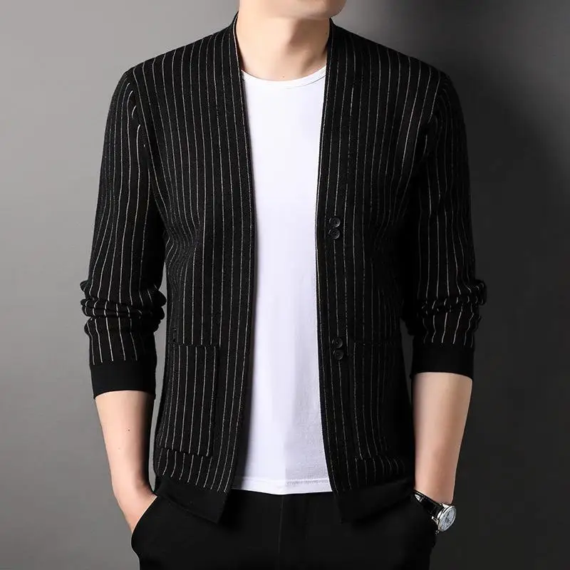 Autumn New Korean Style Trendy Casual Loose Youth Handsome Autumn Fashionable Jacket Men's Knitted Cardigan