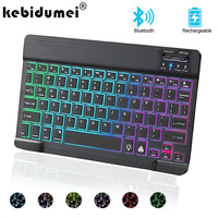 RGB Bluetooth Wireless Keyboard Mini Backlit Keyboard 2.4G Rechargeable Gaming Receiver For MacBook iPad Android iOS Windows