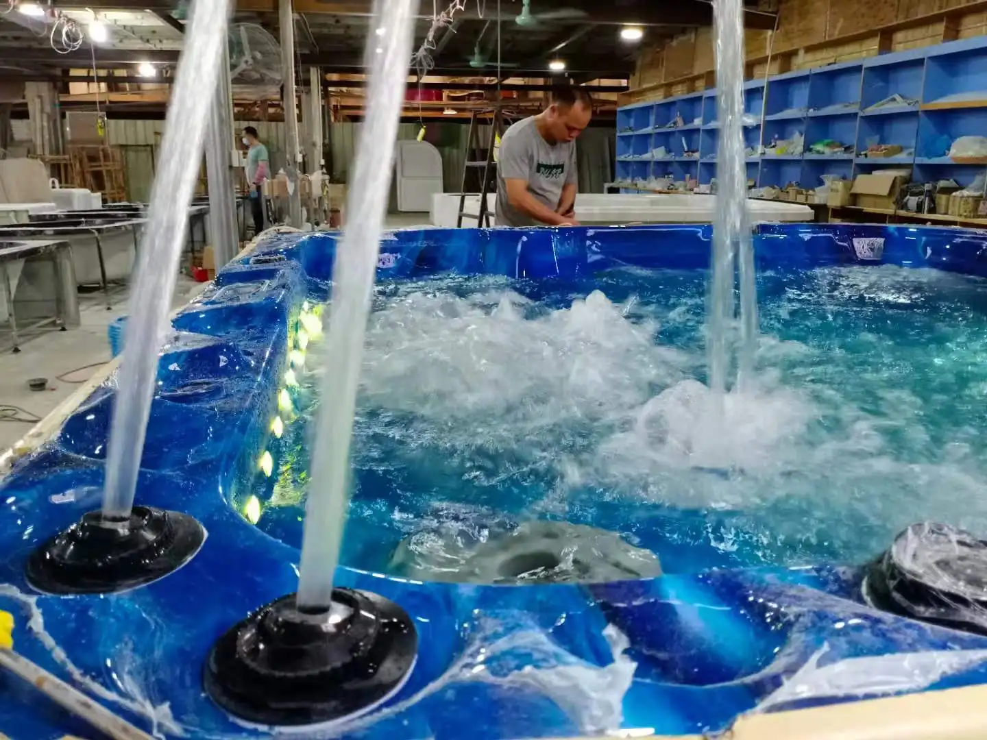 أوروبا بالبوا التحكم حمام سباحة في الهواء الطلق سبا حوض استحمام ساخن مع وظيفة جاكوزير