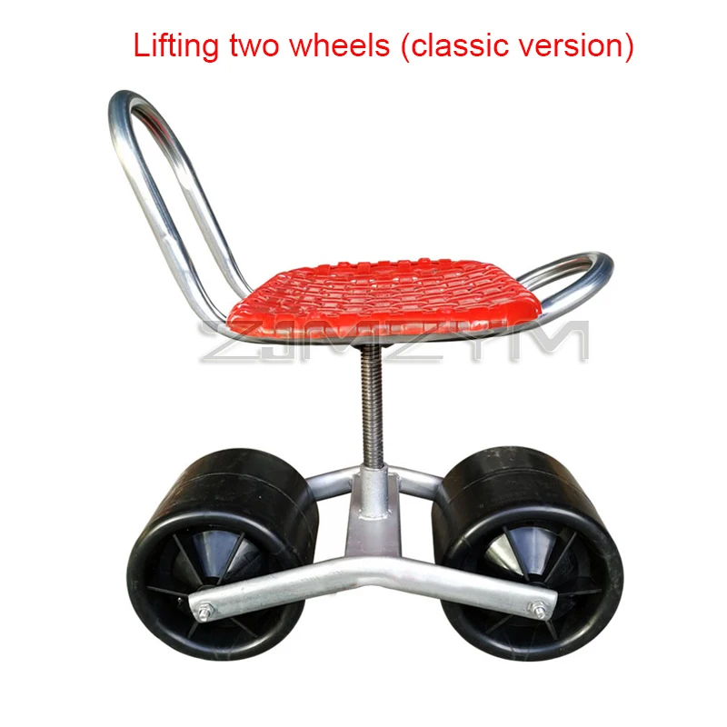 Garden Cart Tool Planting Picking Stool Garden Cart Rolling Work Seat Garden Cart Stool Moving Work Chair 3 /4 Wheels