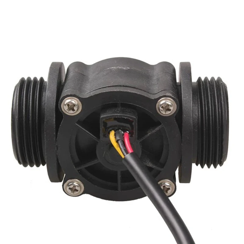DN25 Hall Effect Water Flow Sensor 1 Inch NPN Pulse Flowmeter for Pipeline Flow Rate Detection