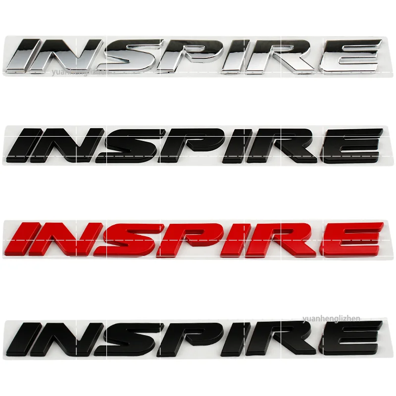 1PC 3D INSPIRE Car Letter old Logo Sticker Tail Bumper Badge Auto Rear Trunk Emblem Styling Accessories For Car 260TURBO Refit