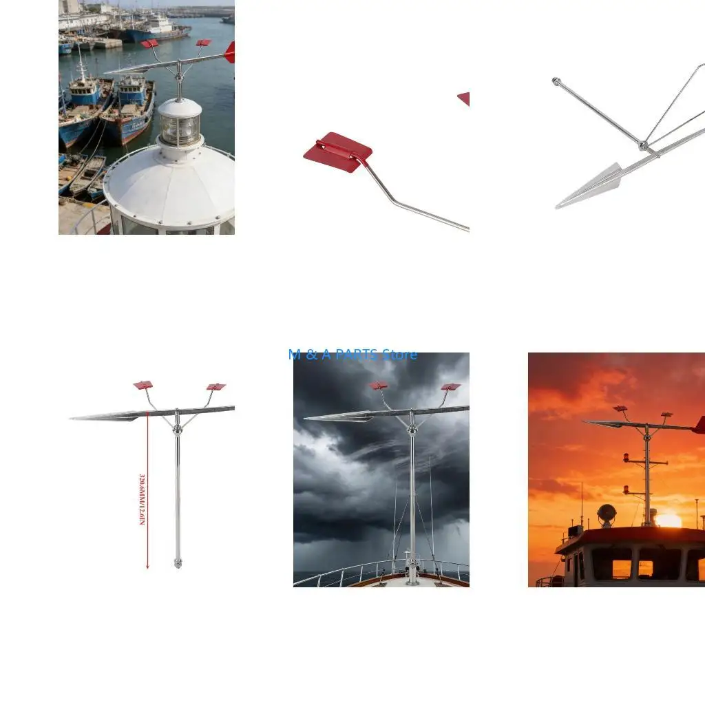 U1JF Marine Wind Vane Accurate Wind Measurement Sailing Decisions Weather Vane Direction for Various Vessels