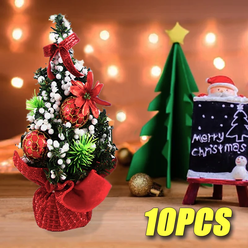 10PCS 20cm Christmas Tree Christmas Gift Desktop Decoration Table Decoration Children's Gift Party Decoration Decorations