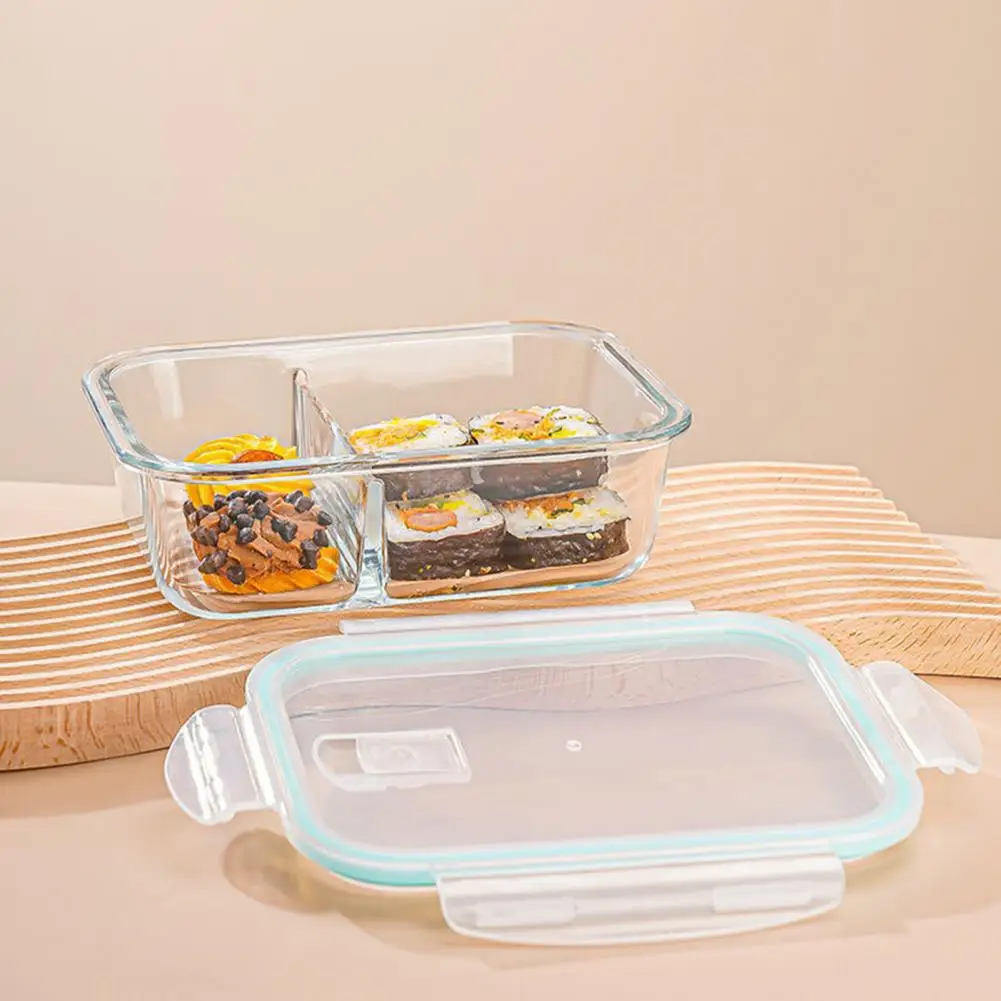 Reusable Glass Lunchbox Glass Lunchbox Bento Box Set Stackable Meal Prep Containers with Airtight Lids Reusable Food Storage