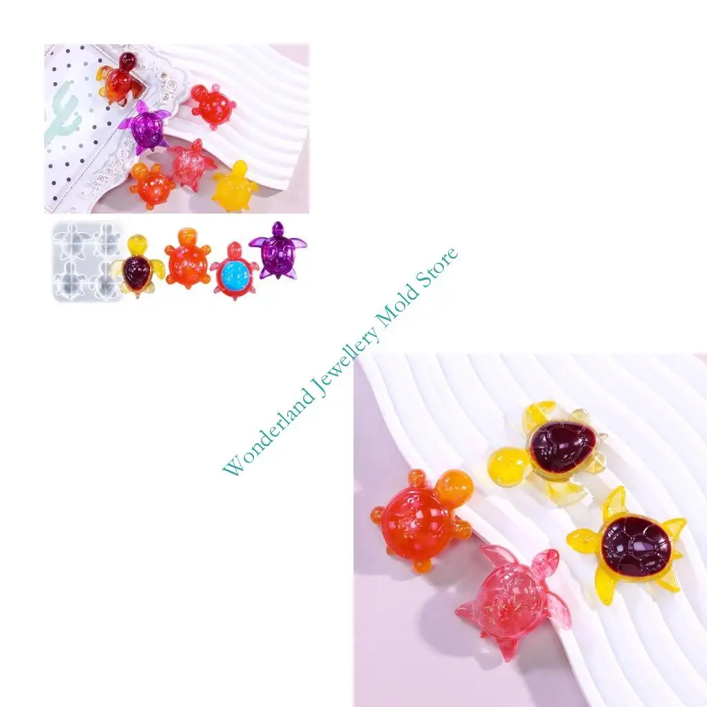 

H7EB Creative Tortoise Mold Silicone Flexible Design Jewelry Pendant Making Supplies