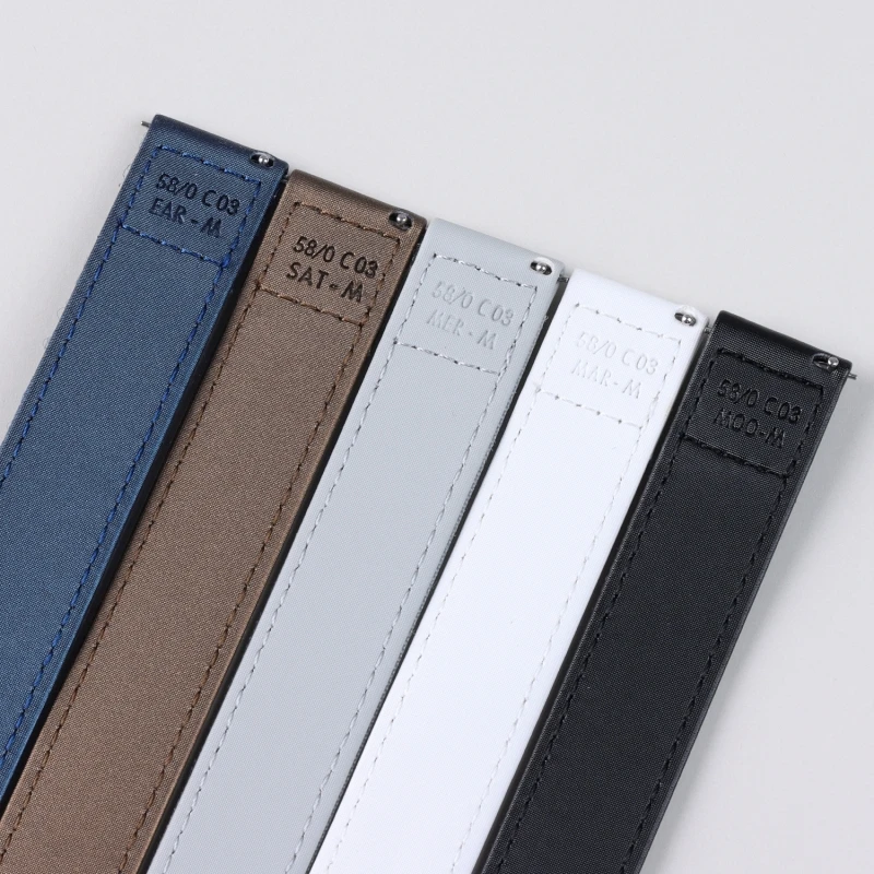 حزام ساعة من القماش الجلدي لأوميغا لساعة سواتش MoonSwatch ذات العلامة التجارية المشتركة حزام ساعة سريع الإصدار للرجال والنساء أساور رياضية