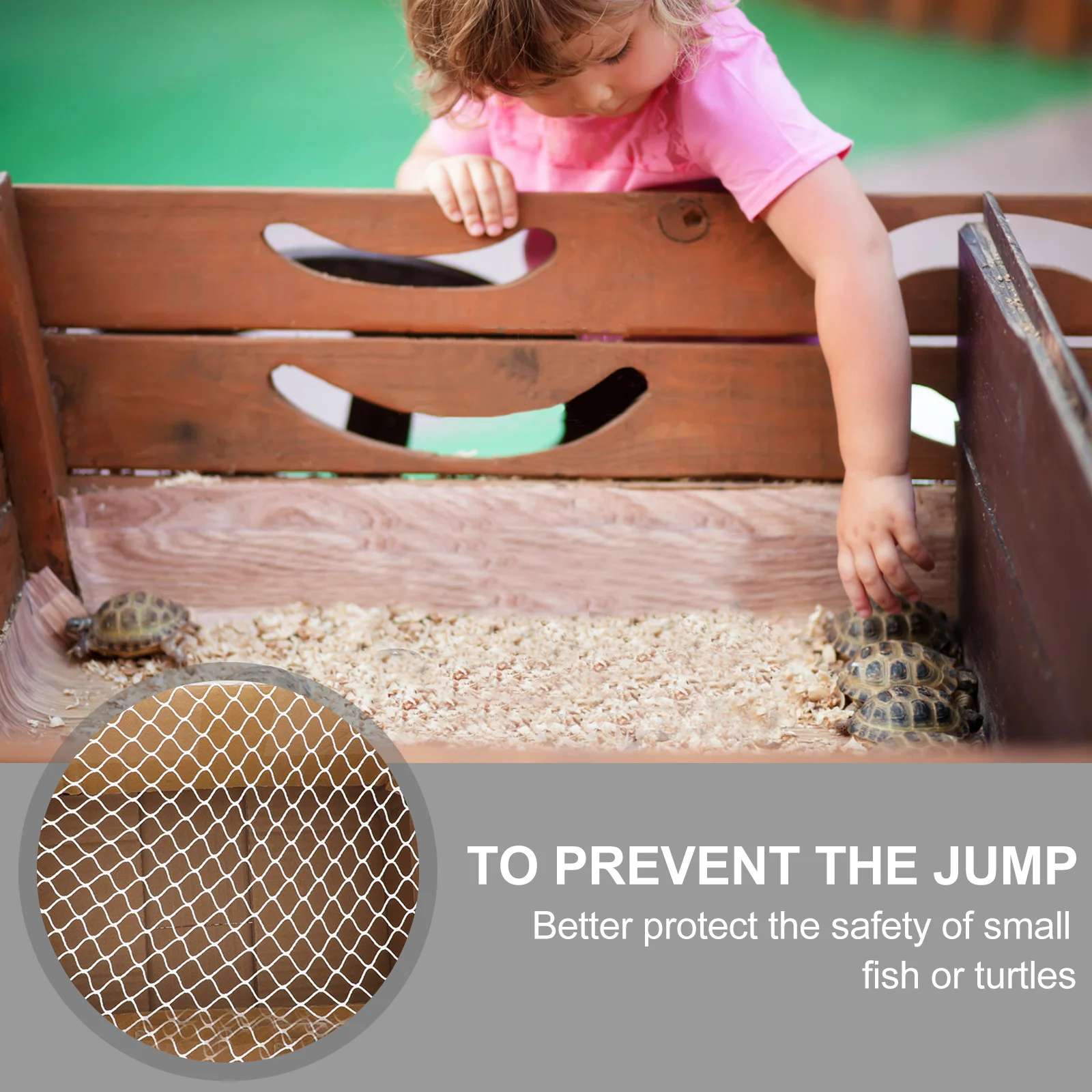 

Aquarium Protective Fish Tank Anti-Jumping Net Durable Nylon Mesh Cover Breathable Escape-Proof Screen for Small Fish Turtle