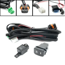 For Honda Civic Si Sedan Coupe Hybrid CR-V Acura TL ILS TSX H8/H10 12V 40A On/Off Switch Fog Light Wiring Harness Fuse Relay Kit