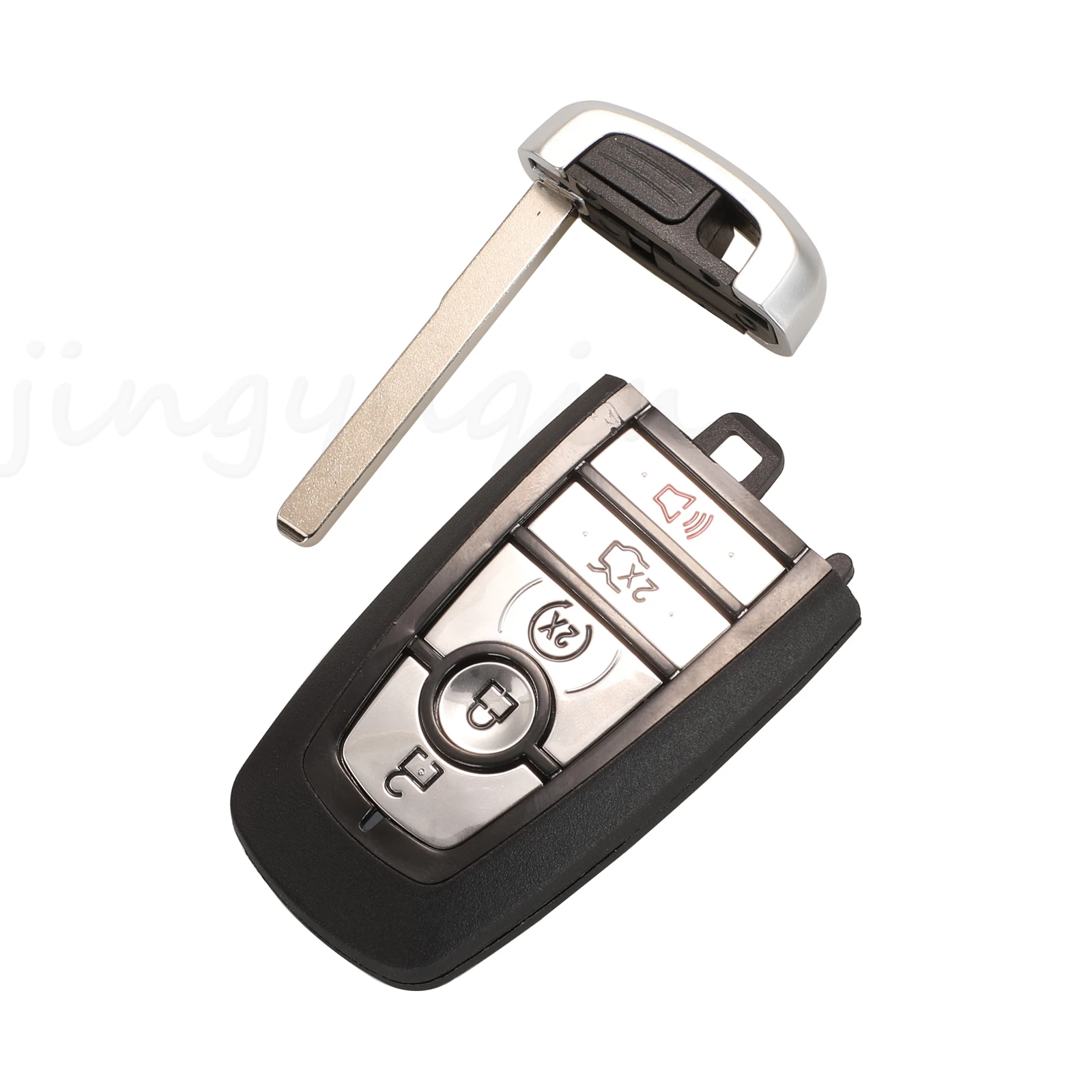 Jingyuqin 4/5BTNS Remote Car Key Case Shell For Ford Focus Mondeo EDGE Taurus Mustang Equinox Ecosport Escort Everest 2015-2018