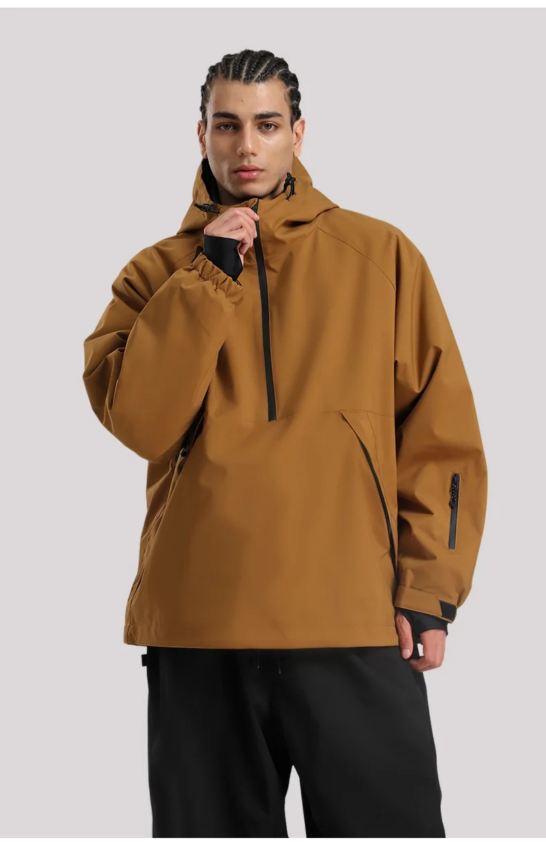 Gsou Snow 2025, neue Unisex-Snowboardjacke, Kapuzenpullover, wasserdicht, atmungsaktiv, lockere Passform, professioneller Skianzug für Männer und Frauen – Detail 21