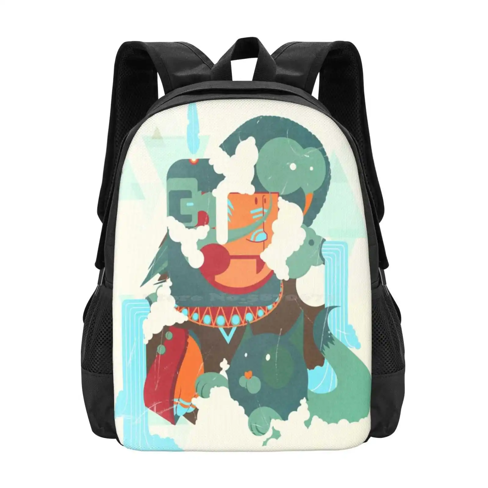 Mayan Print Hot Sale Schoolbag Backpack Fashion Bags Retro Look Vintage Graphic Design Digital Frames Web Elements Clip Art