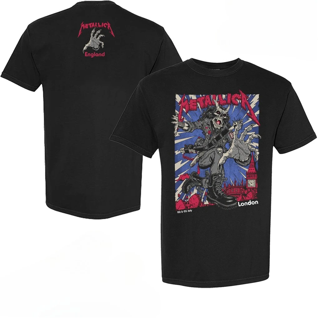 Metallica M72 London 3.-5. Juli 2026 Kunst-T-Shirt – Detail 5