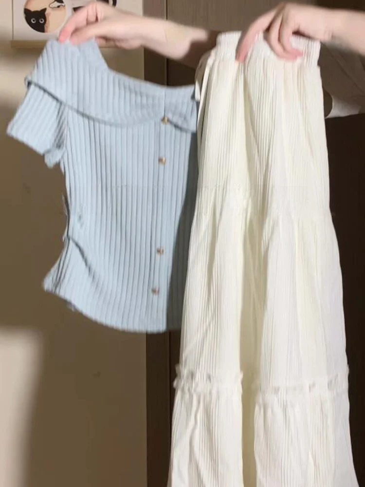 

Sweet And Spicy Girl ort Skirt Women's A-Line Skirt Beautiful Pure Desire Sle Korean Commute Sle Summer Skirt