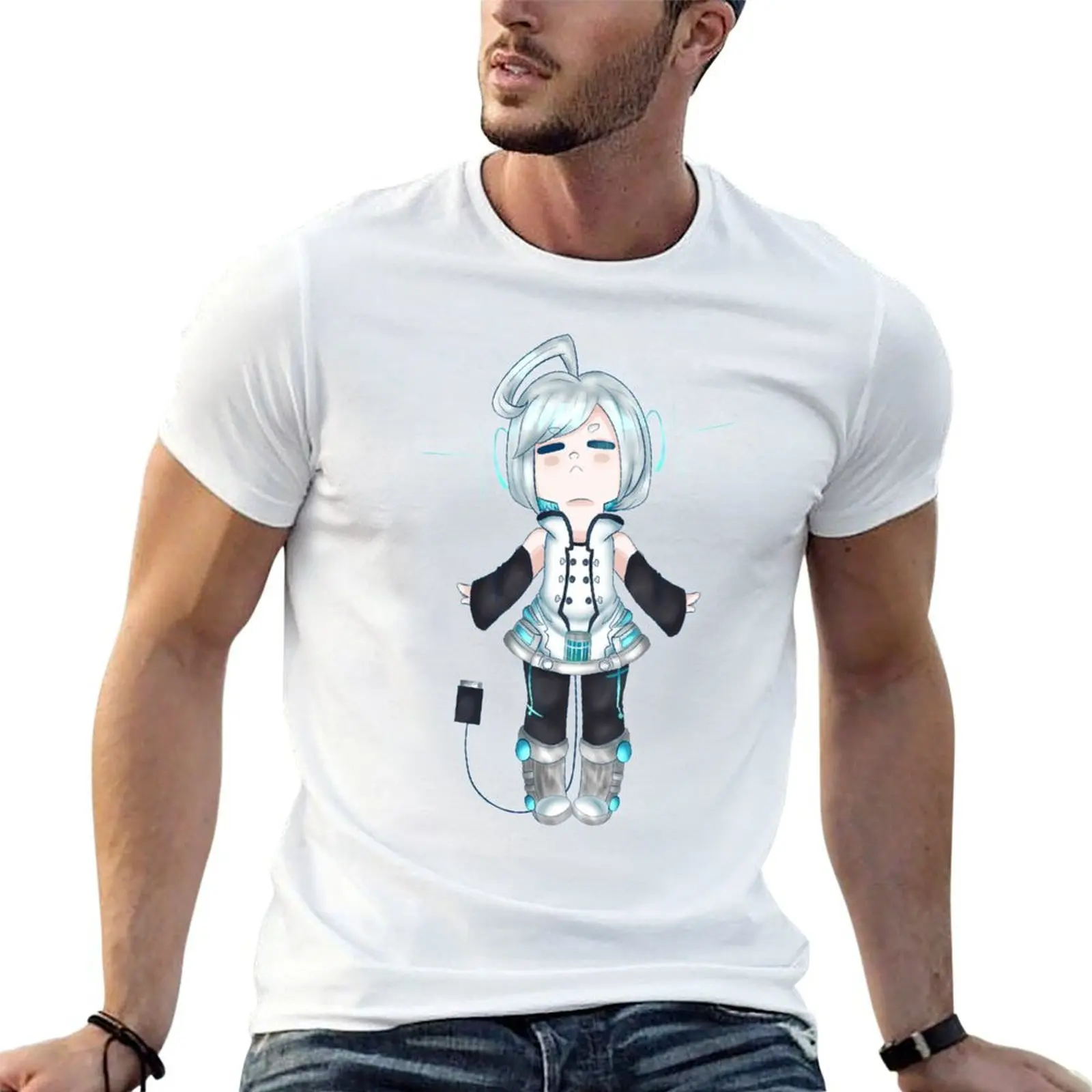 

Футболка Piko the Vocaloid, мужские футболки, белая мужская футболка, футболка из плотного хлопка