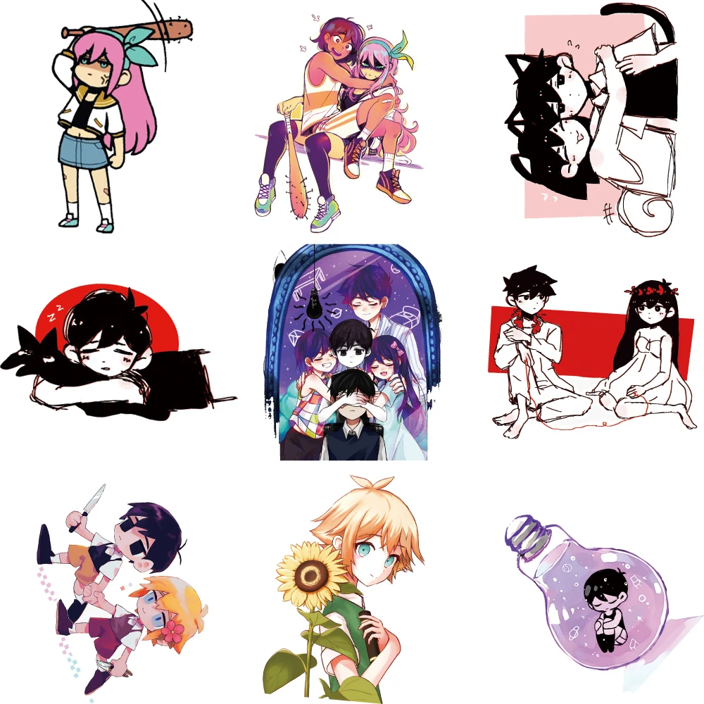 Pegatinas de dibujos animados Omori Sunny para niños, calcomanías de Anime, grafiti, coche, monopatín, portátil, impermeable, 10/30/60 piezas