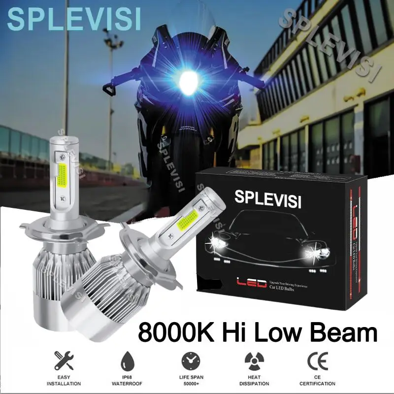 Ice Blue LED Headlight Hi Low Beam For Suzuki SV650 1999 2000 2001 2002 2003 2004 2005 2006 2007 2008 2017 Motorcycle Led Light