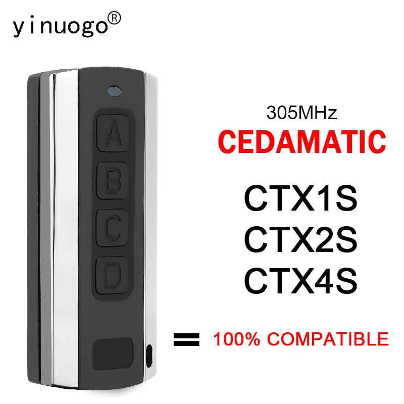 

CEDAMATIC CTX1S CTX2S CTX4S Клон 305 МГц Пульт дистанционного управления для гаражных ворот 305 МГц Замена механизма открывания гаражных ворот
