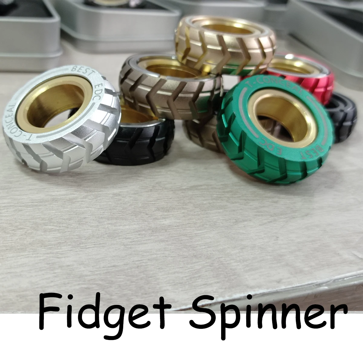 EDC Fidget Toys Ring Slider Fidget Toys Stress Relief for Adults Magnetic Metal Stainless Steel ADHD Leisure Tactile Coins