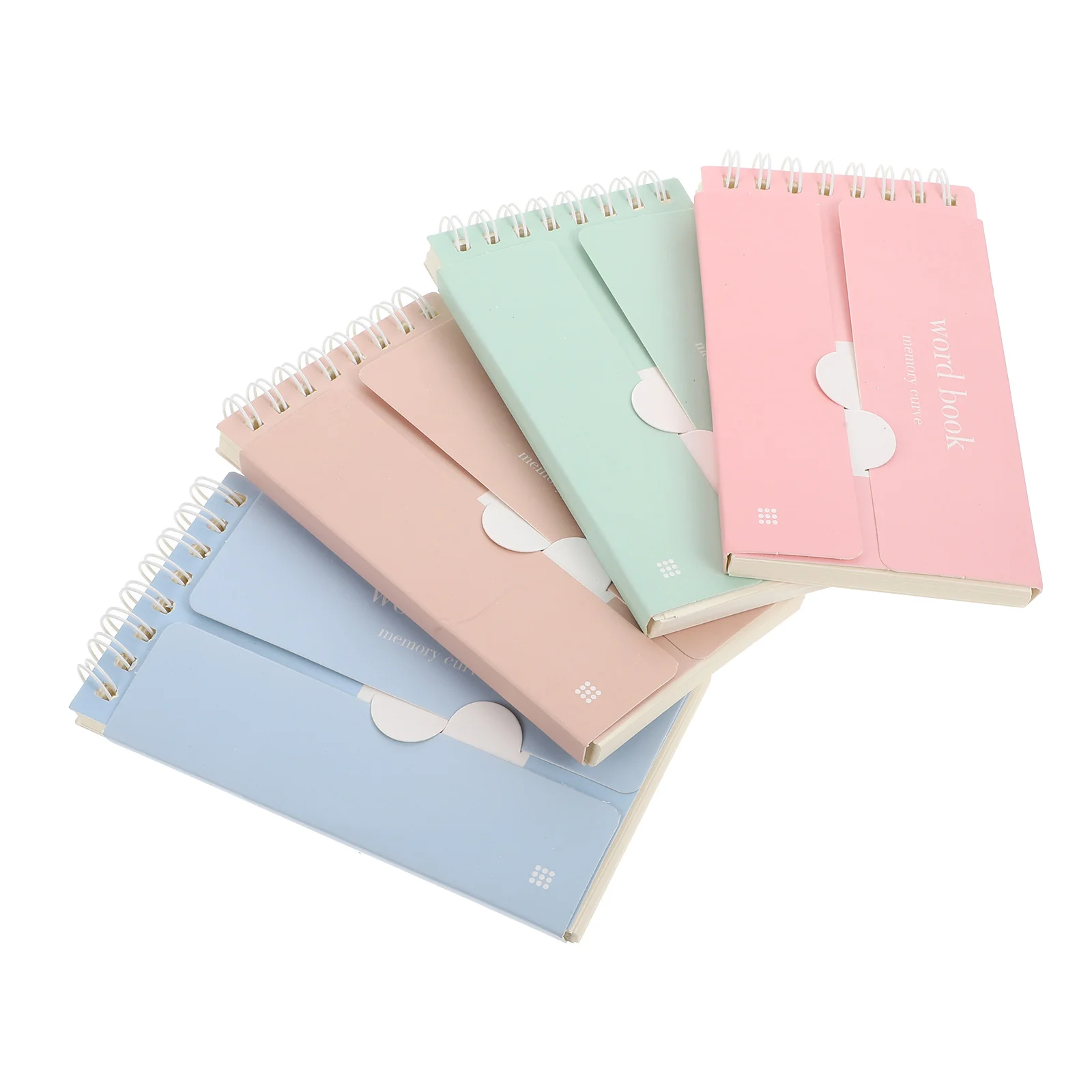 

4 Pcs Blocked Notebook Assorted Color Notepads Memo Cards Portable Carry Notebooks Ring Paper Notes