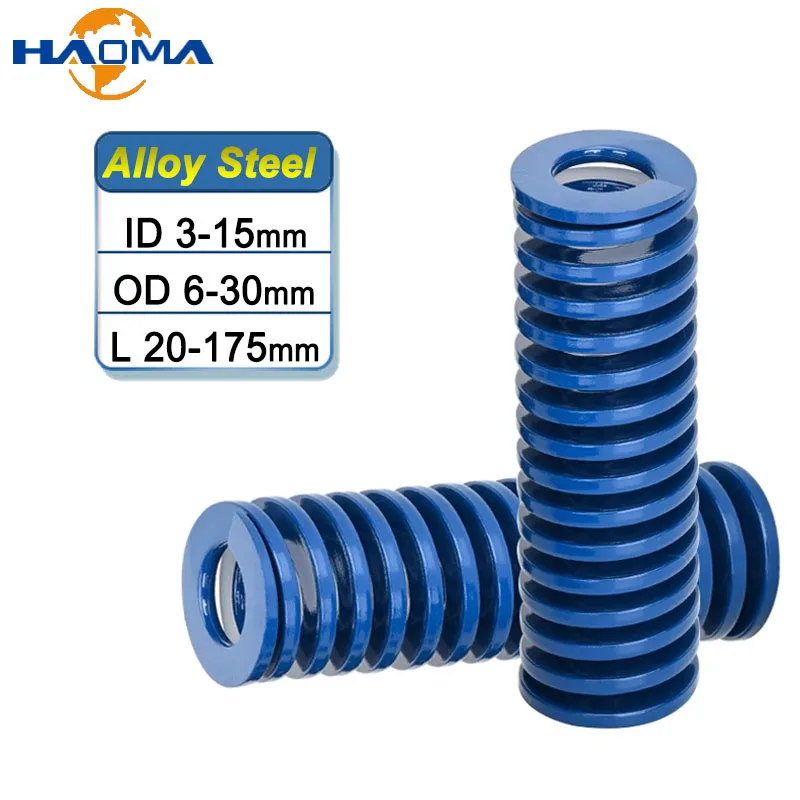 TL Light Load Mould Die Springs Blue Alloy Steel Mold Spring Spiral Stamping Compression Spring 1Pc OD6~30mm, Length 20~175mm