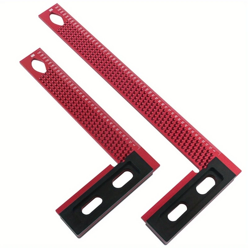 Measuring Marking Scribing Square L Type Hole Ruler Scriber Aluminum Framing Mitre Square for Engineer Woodworking Ruler