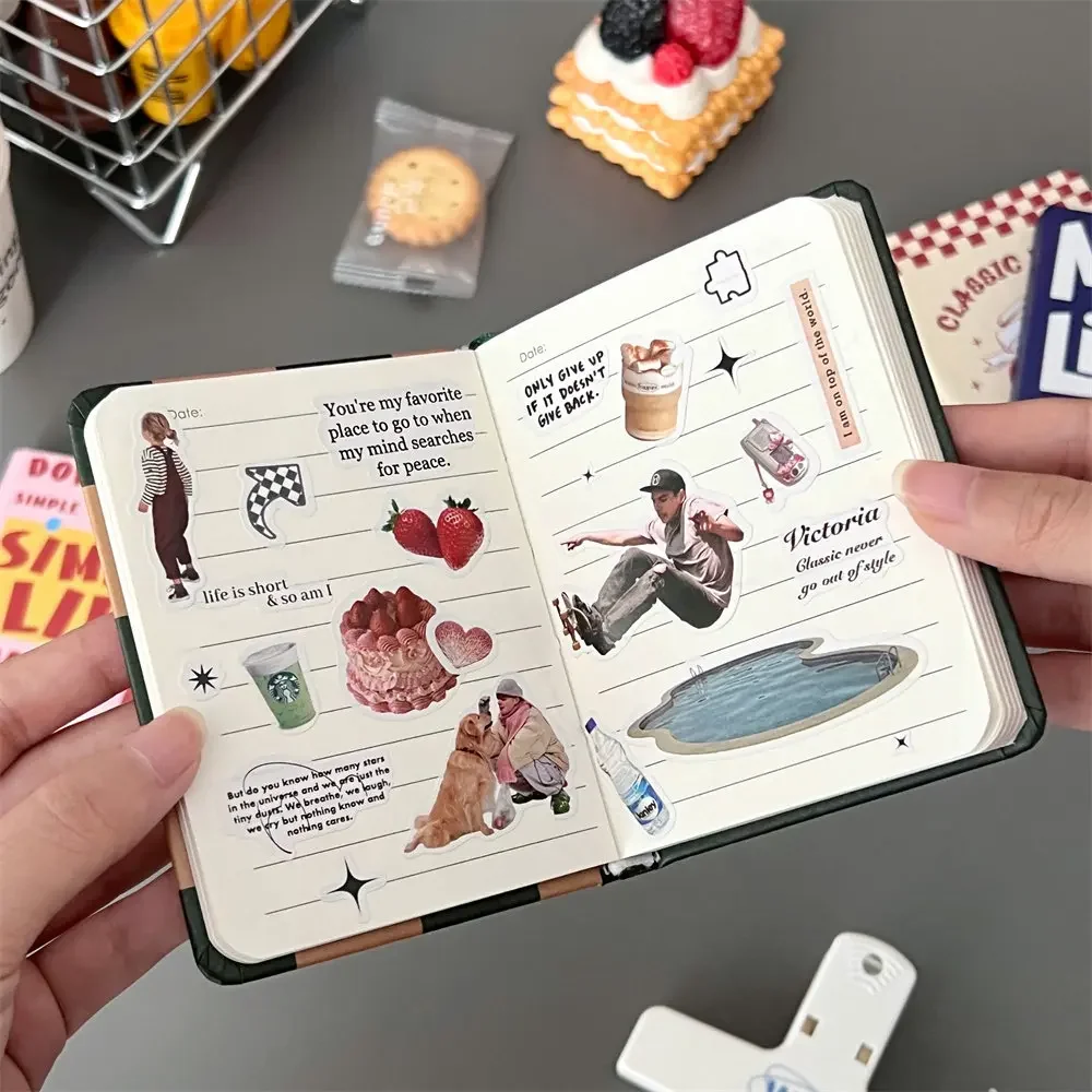 A6 A7 Mini Notebook American Retro Pocket Notepad Memo Diary Planner Sketchbook Office School Student Stationery 96 Sheet New