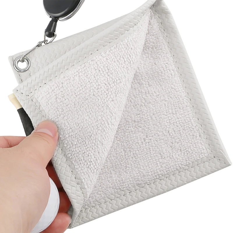 Water-Absorption Clean Golfs Club Head Wipe Cloth Cleaner Wipe Cloth Cleaning Cloth Golfs Cleaning Towel with Buckle