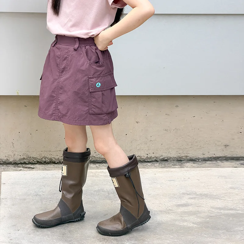 Children Mountain Style Half Body Skirt Girls Summer Cool Lightweight Quick Drying Outdoor Camping Workwear Short Skirt
