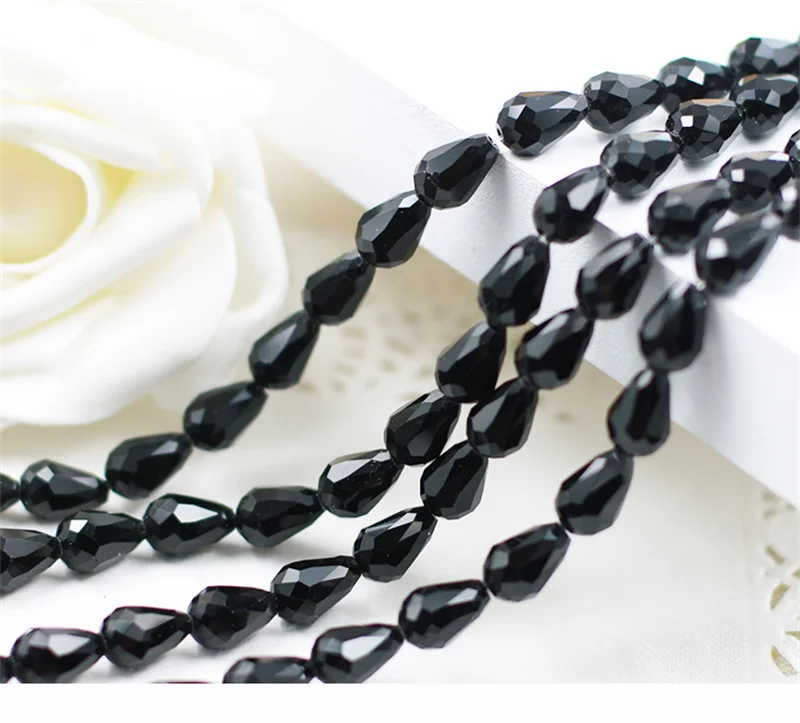 60/70PCS 8/10mm Kristall Tropfen Form Perlen für Schmuck Machen Waterdrop AB Glas Perlen lose Schmuck Perlen DIY Armbänder – Detail 17