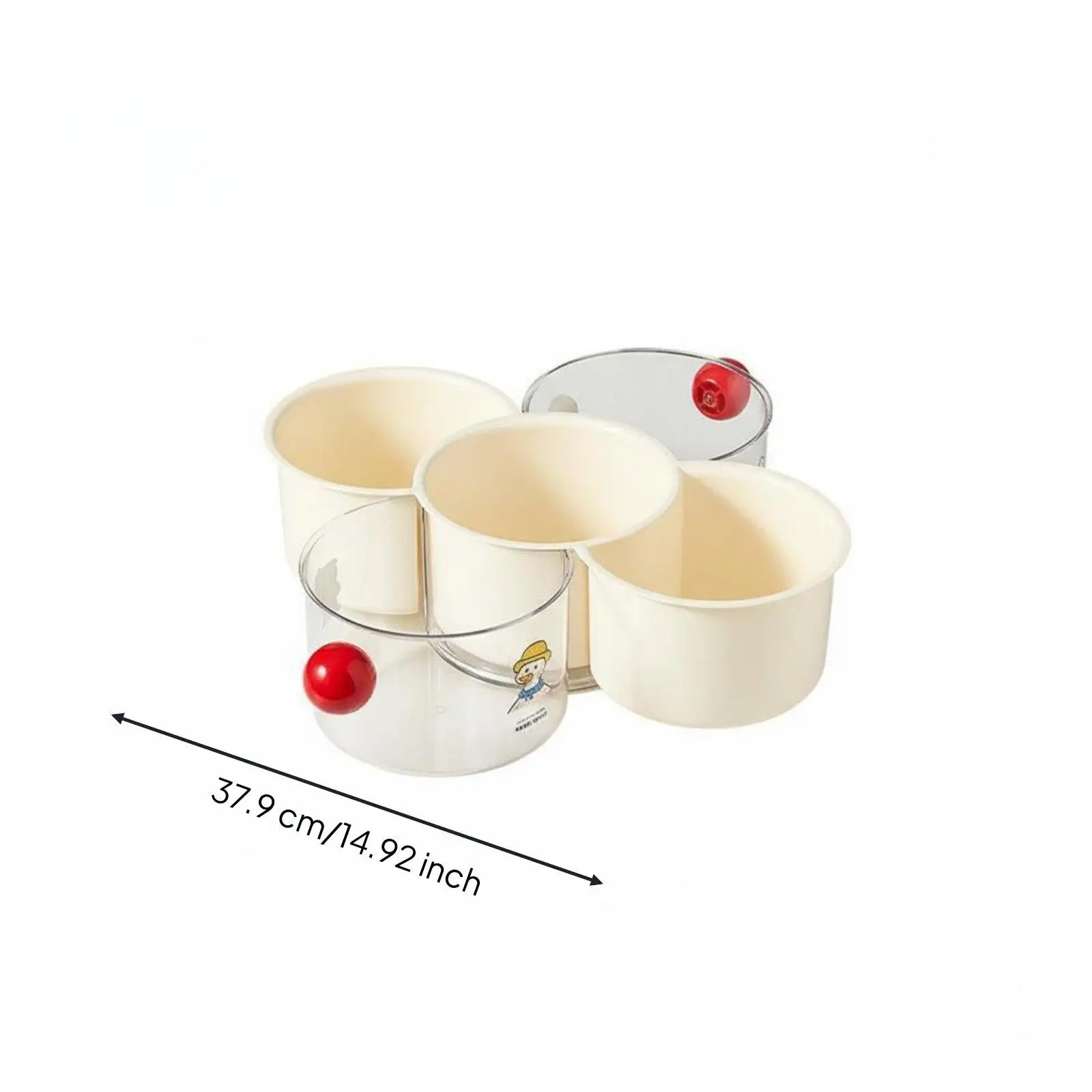 Rotating Hot Pot Platter 360° Rotation Vegetable Platter with Dividers Detachable Compartments Compartment Draining Bowl Set