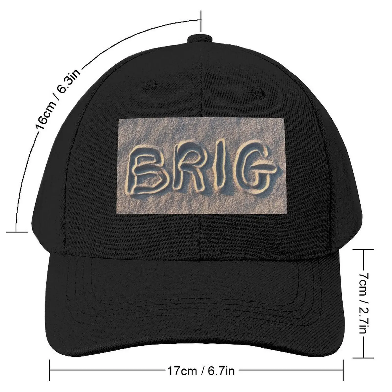 Brig aka Brigantine Written in the Sand Baseball Cap Bobble Hat Anime Hat Beach Bag Hats Man Women's