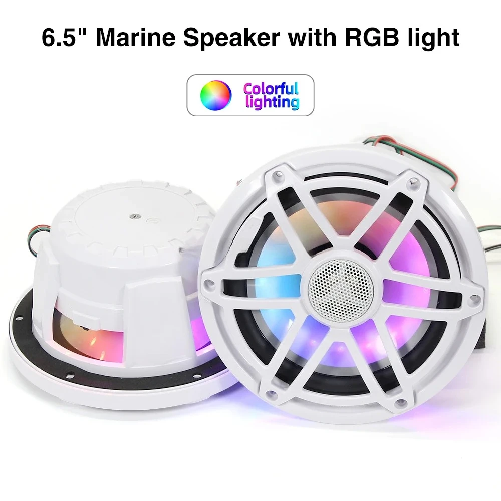 12v iate colorido à prova d'água buzina controle remoto mudança de cor alto-falante marinho alto-falante de iate luz rgb à prova d'água e ferrugem