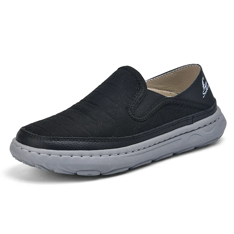 

New Spring Autumn Breathable Sneakers Men Casual Lightweight Slip on Loafers Shoes Outdoor Walking Elastic Pantshoes Flats