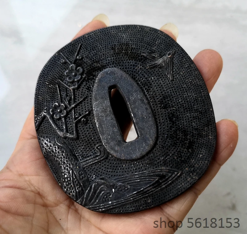 Alloy old Magpie plum blossom tsuba for Japanese sword katana wakizashi tanto