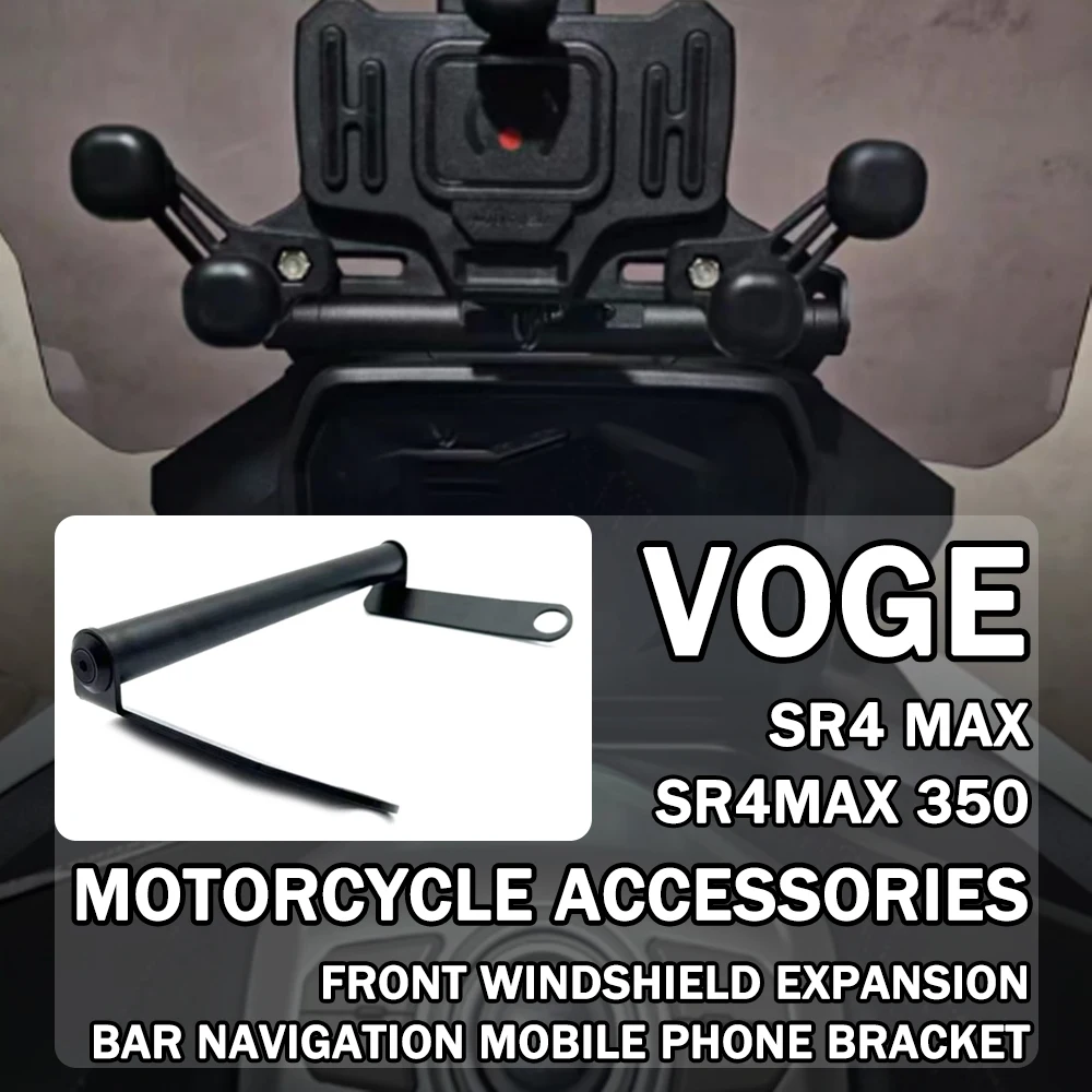 Dla VOGE SR4 MAX SR4MAX 350 akcesoria motocyklowe przednia szyba listwa rozszerzająca nawigacja uchwyt na telefon komórkowy