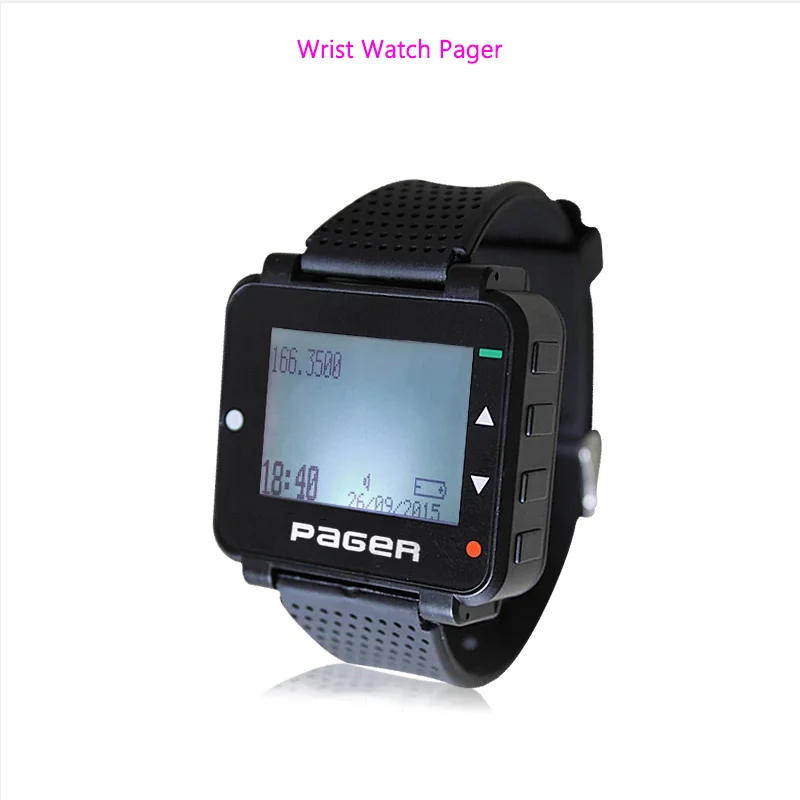 Text Message Pager Watch Wireless Calling System Support Chinese English Germany Korean Turkey Farsi French