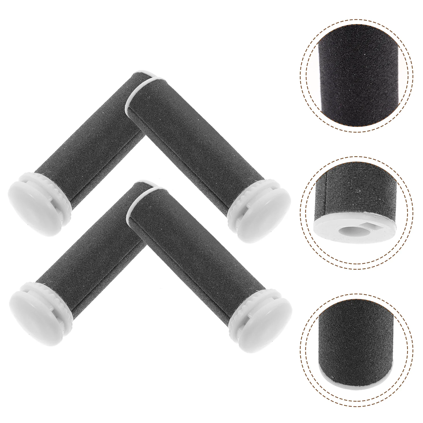 4 Pcs Foot Grinder Replacement Head Pedicure Extra Coarse Rollers File Refill Scroll Wheel