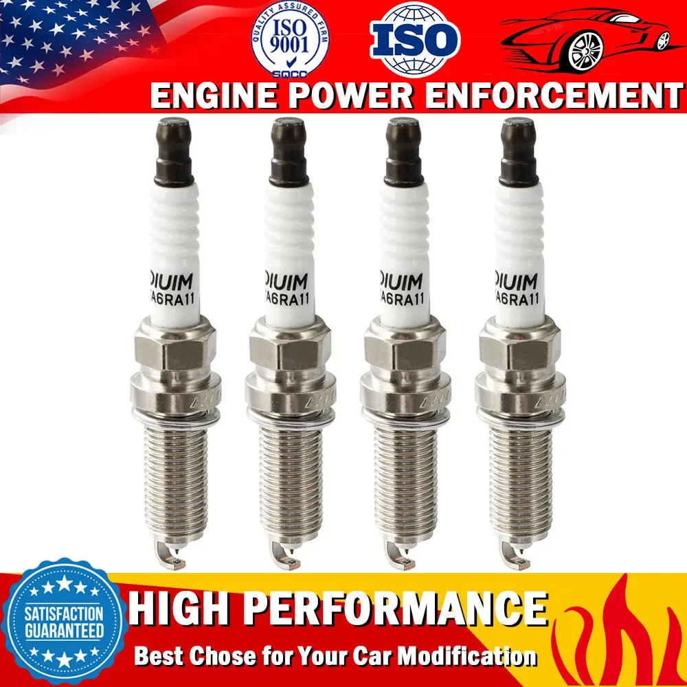Carbole  4Pcs Iridium Spark Plug 22401-JA01B For Nissan Altima Rogue Sentra DILKAR6A11