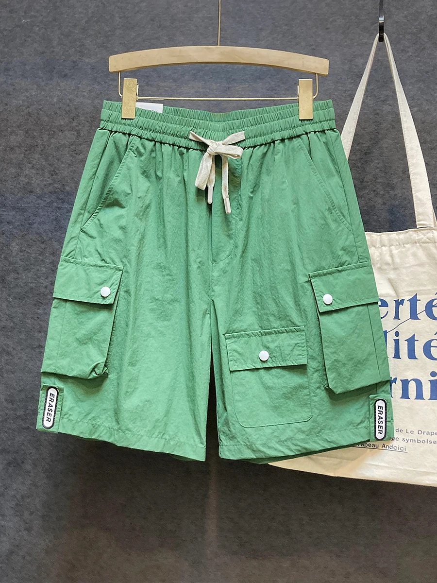 

Модные уличные рабочие брюки для мужчин: повседневные, свободного кроя, ультратонкие, быстросохнущие, спортивные, дышащие, молодежные, длиной до колена